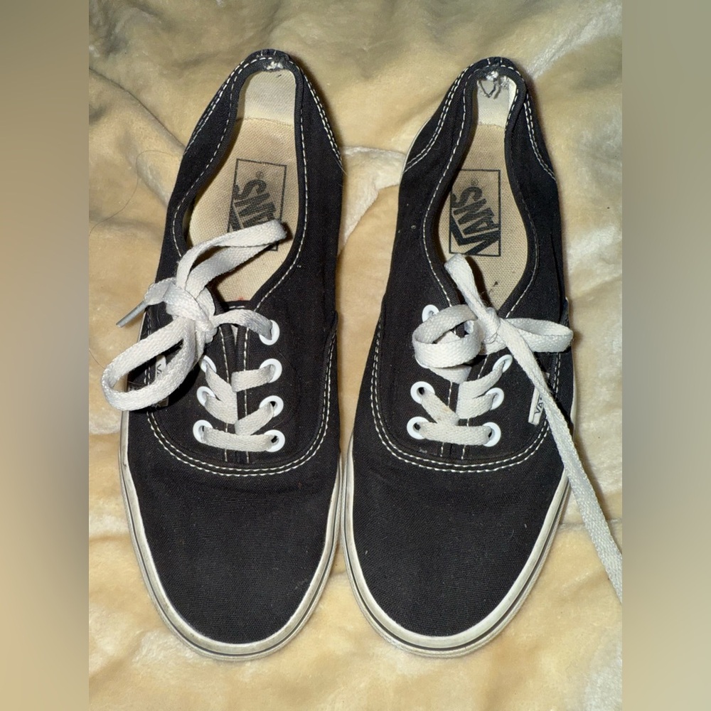 Vans Black and White Canvas Shoes